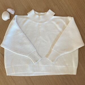 Zara Knit Cold Shoulder Sweater S